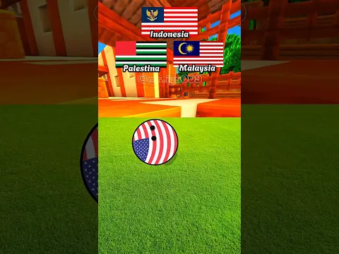 PART 3 | Bendera Negara dengan versi america‼️indo, malay & palestina🤔#countryballs#bendera#america