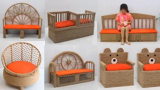 10 Unique Chairs from Reuse Waste Material, Furniture Jute Craft Ideas