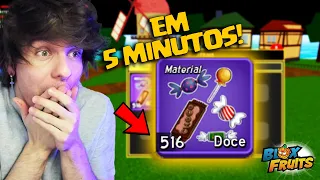 Como FARMAR DOCES RAPIDO no Blox Fruits