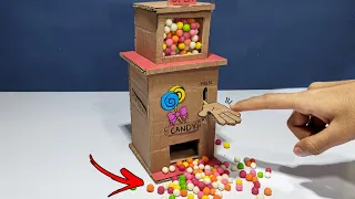 How to make Candy Dispenser machine with cardboard - easy & simple build