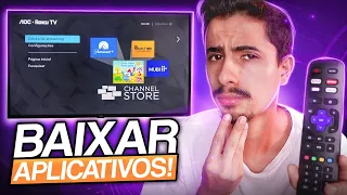 Como BAIXAR APLICATIVOS na SMART TV AOC com ROKU!