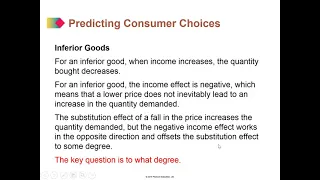 Casharka 9aad Inferior Goods and End of Chapter 9 Microeconomics