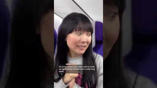Wife takes care of husband on their flight 🍵 #truestory
