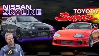 SUPRA DE 700 CV + SKYLINE R34 NA VOLTA RÁPIDA! Rubinho acelera as lendas de Velozes e Furiosos