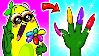 Short Nails vs Long Nails 💅 FUNNY Nail Problems & Hacks 😂 by Avocado Couple