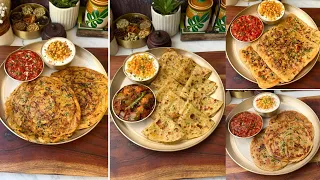 5 Must Try Paratha Recipes | Lachha Pyaz Paratha | Reshmi Paratha | Chilli Garlic Paratha | Paneer 