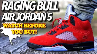 Air Jordan 5 Raging Bull 2021 ON FEET Review! WORTH THE HYPE? (Jordan 5 Toro Bravo)