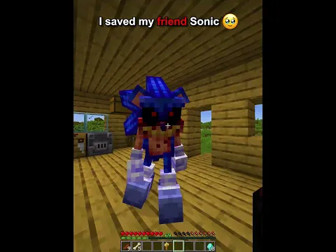 I saved my friend Sonic 💙 #minecraft #shorts