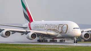 Huge SPRAY - STORMY Conditions at Manchester Airport