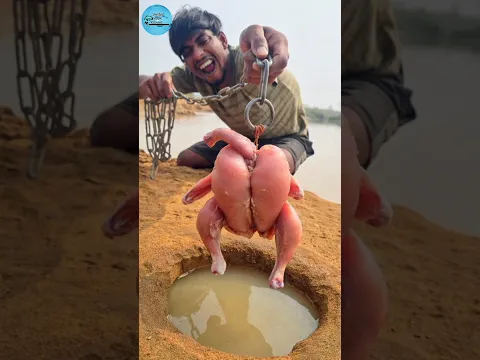 fishing with chicken #fishing #chicken_fishing #chicken #shorts #short #fish #fish_video #hole_trap