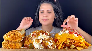 BEST MEAL | BURRITO, NACHOS & CHILI BAKED POTATOES | MUKBANG | EATING SOUNDS | ASMR