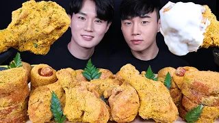 뿌링클 치즈볼 멘보샤 치킨 먹방ASMR MUKBANG With Chiyoon ASMR 치윤 FRIED CHICKEN & CHEESE BALL チキン eating sounds