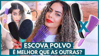 ESCOVA POLVO E CABELO CACHEADO :  Qual  a melhor escova pra definir os cachos? @faladantas