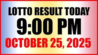 Lotto Result Today 9PM Draw October 25, 2025 Swertres Ez2 PCSO