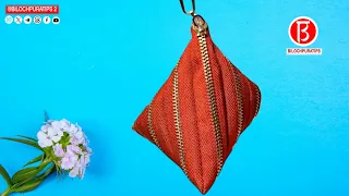 The extra zippers, you can use them to make a small bag Sewing Tutorial Full Video