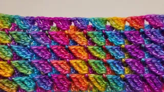 EASY Crochet Stitch For Blankets And Scarfs / Tipped Scales Stitch