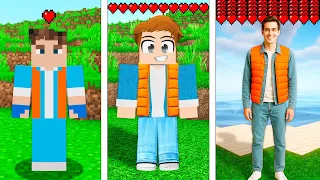 MINECRAFT VAI FICANDO MAIS REALISTA ATÉ VIDA REAL!