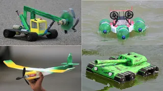 4 Amazing Things You Can Do At Home - Boats - Airplane - Bucket Wheel Compilation