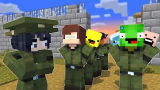 MAIZEN: JJ & Mikey Went to ARMY CAMP?! - Herobrine San Animation