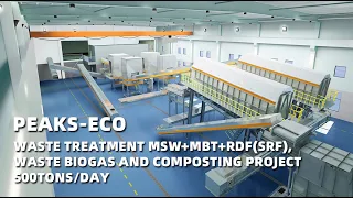 waste treatment MSW+MBT+RDF(SRF), waste Biogas and composting project 500tons/day