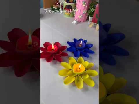 DIY Diwali Diya 🪔 Diya decorations ideas 💡diy paper diya #diwali #decoration #diwalispecial #diya