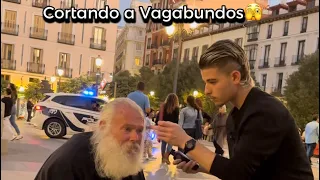 Barbero de 16 años corta el pelo a vagabundos por Madrid‼️
