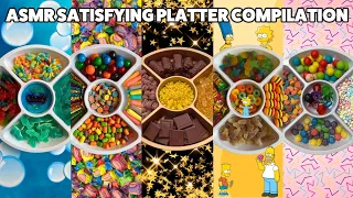 ASMR SATISFYING PLATTER COMPILATION | NO TALKING, SATISFYING SOUNDS, SMOOTH CANDY POURS