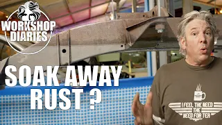 Dunking Our Rusty 1986 Range Rover Chassis in 1935 Litres of Evapo-Rust Ep 60