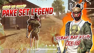 SOLO VS SQUAD PAKE BUNDLE LEGEND TAPI SALAH PAKE TAS GINI DAH JADINYA  !! FREE FIRE BATTLEGROUNDS