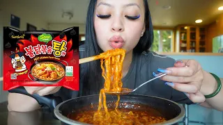 samyang noodles for breakfast *mukbang*