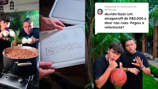 FUI DESAFIADO A FAZER R$5000🤑 DE STROGONOFF E DOAR PARA MORADORES DE RUA😱