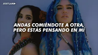 Becky G, Karol G - MAMIII (Letra) | ay yo lo lamento tus ganas de volver murieron en el intento