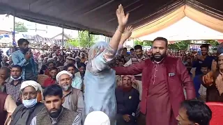 Woman dance during rally of Apni party at Anantnag