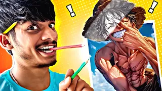 Easy way to draw REALISTIC Coloured ANIME DRAWING 😱