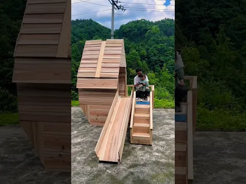 लकड़ी से कमाल का Children House 🏠 को बनाया 🥰 || Wood Experiment #shorts #trending #art