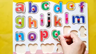 Best learn small abc puzzle | Small abcd-puzzle | Preschool toddler learning toy video | abcd