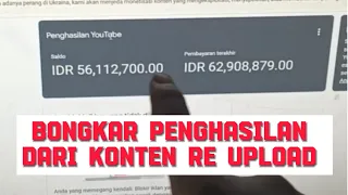DAPAT 60JUTA SEBULAN DARI NYURI KONTEN ORANG LAIN DI YOUTUBE