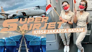 Terbang dengan Maskapai Baru, SUPER AIR JET! IU 854 Jakarta - Batam. Super Crew, Super Seru!