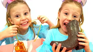 Nastya and Papa a new story for children about harmful sweets and candies