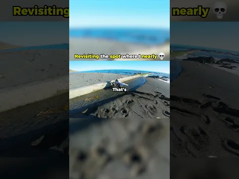 revisiting the spot where I nearly 💀 #dirtbike #beach #crash #yz450f #closecall