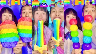 Rainbow Small to Giant Food Challenge Compilation! 🥵 (Part2)