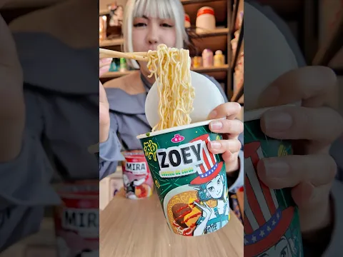 Zoey Ramen Hamburger 🤣😭✨ #kpopshorts #kpopdemonhunters #huntrix #ramen