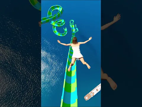 Amanda & Cow Funny Water Slide #2 #amandawaterslides