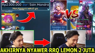 AKHIRNYA NYAWER RRQ LEMON 2 JUTA ! DIA LANGSUNG FIRST PICK KAGURA ! LIHAT GIMANA REAKSI KETAWA LEMON