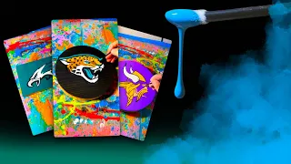 Juicy NFL art, this paint application is so satisfying!
