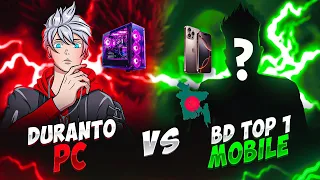 Bangladesh Top 1 Mobile Player📱 Vs Duranto Official Pc💻 | Clash Of Jods 😈🌎 Garena Free Fire