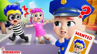 Baby Police Officer Chase Thief 👮‍♂ Stranger In Prison | Kids Songs | Bibiberry Nursery Rhymes