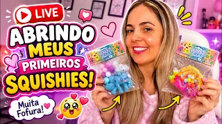 🎉 Abrindo Meus Primeiros Squishies! 😍✨Ao Vivo