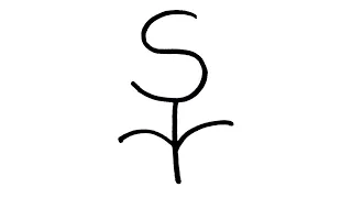 How to draw Rose Flower With S Letter | Best Rose Flower Drawing