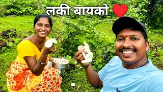 बायको सोबत रानात जाऊन आणली अळंबी 🥰| आईने घरी बनवली अळंबीची भाजी | S For Satish | Ambavali (Kokan)